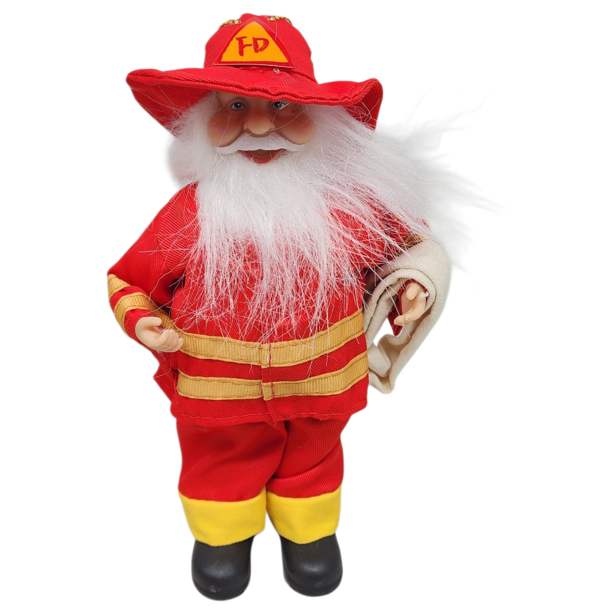Heroic Firefighter Santa Figurine Ornament - 9 inches
