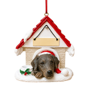 Ceramic Doghouse Ornament - Labrador - Chocolate