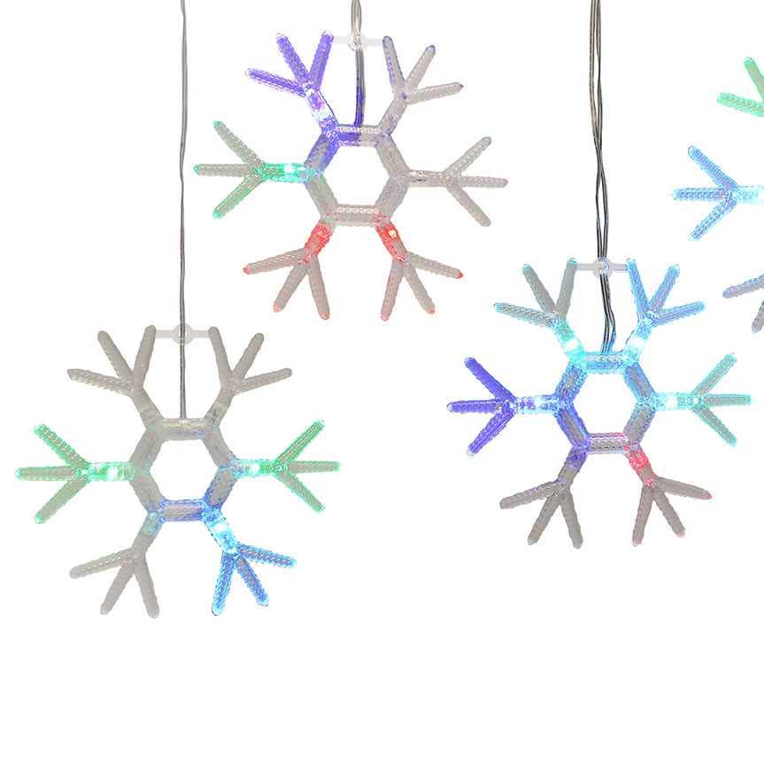 Acrylic Snowflake Light Set – 5 Piece Set