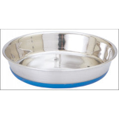 Food Bowl Silver with Rubber Base by Homeportonline