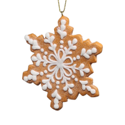 Gingerbread Snowflake Cookie Ornament -