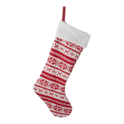 Red Nordic Snowflake Stocking