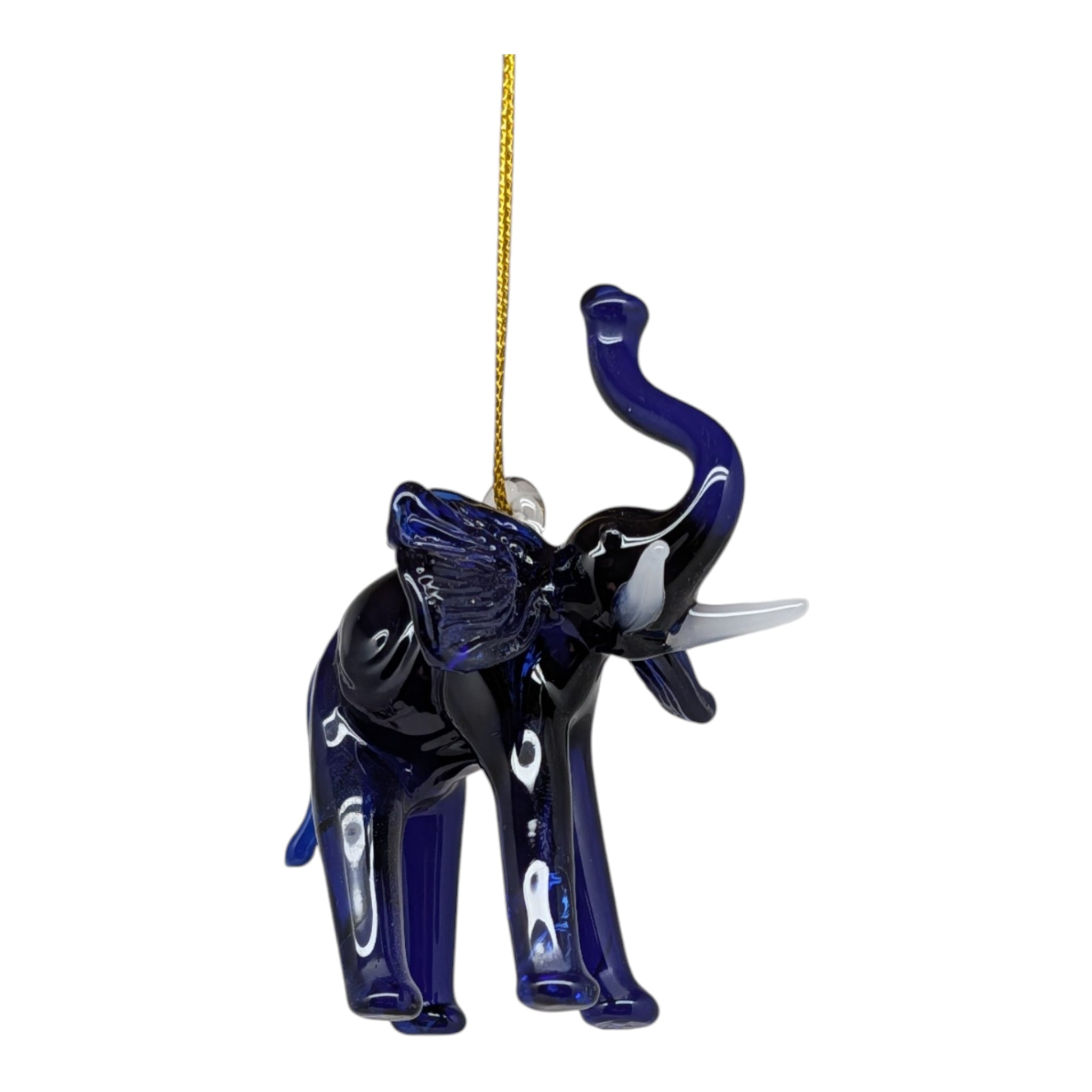 The Egyptian Glass Saphire Elephant Ornament