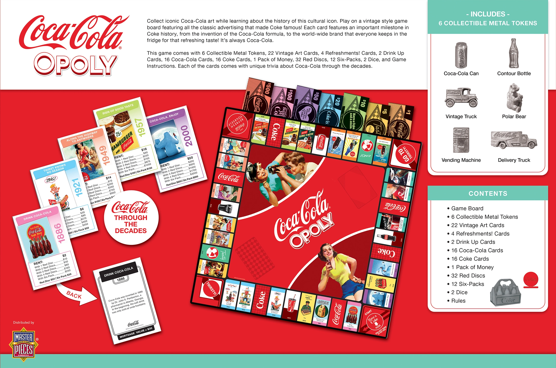 Coca-Cola Opoly Board Game