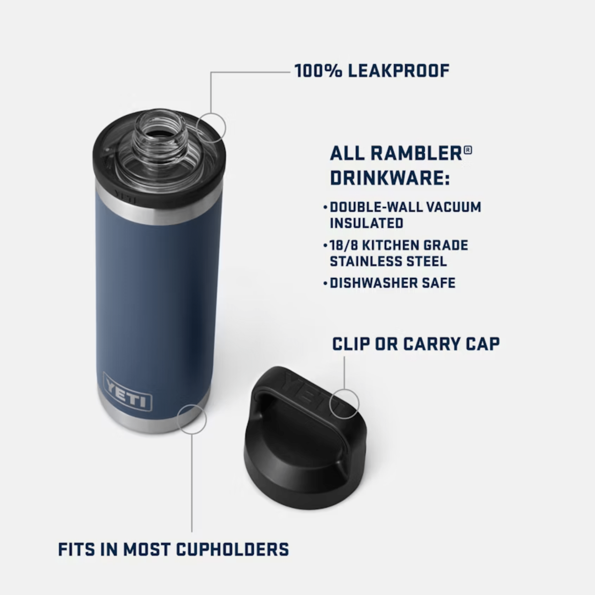 YETI Rambler 18oz Water Bottle With Chug Cap - Firefly Yellow by Lenny's Shoe & Apparel