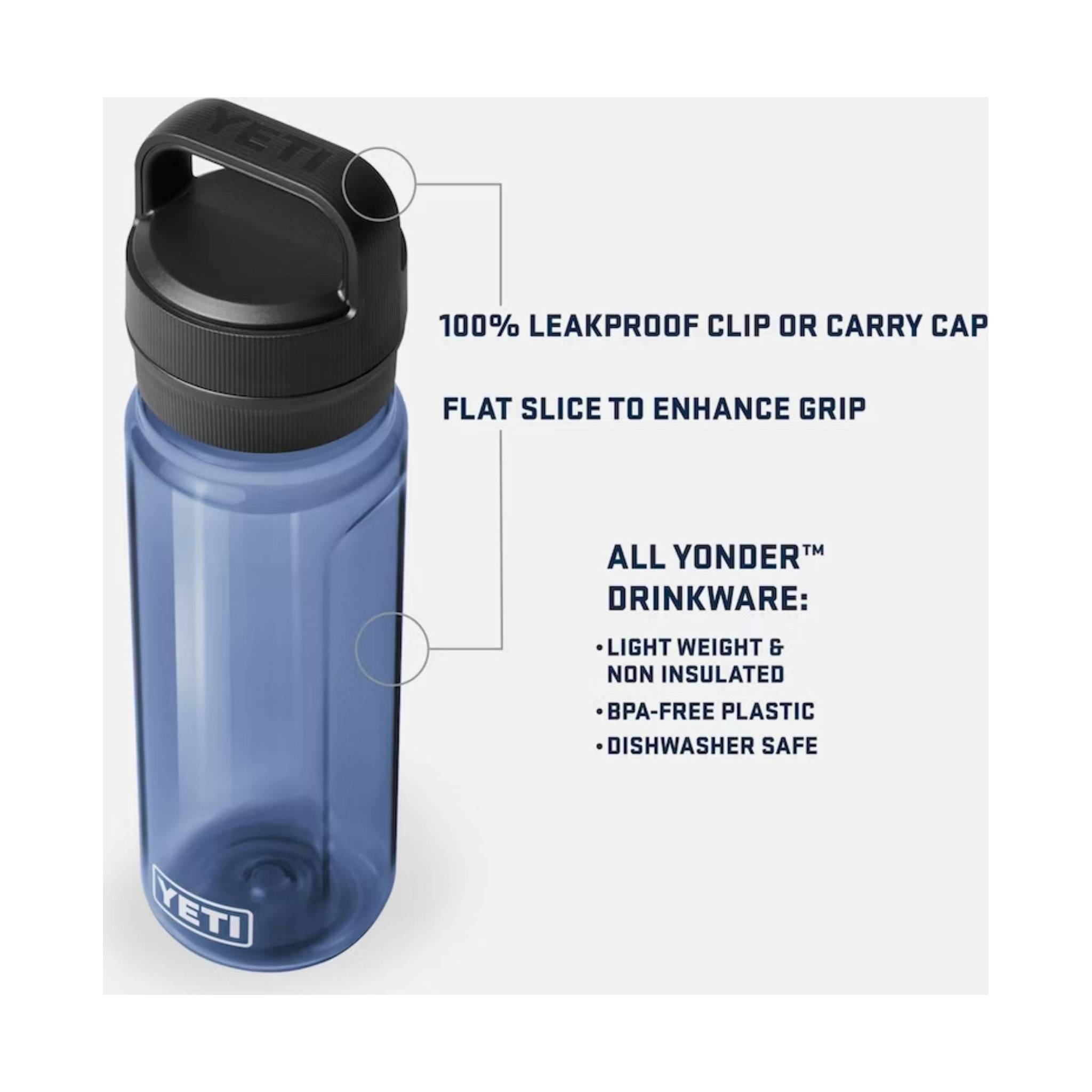 YETI Yonder 25 oz Water Bottle - Charcoal by Lenny's Shoe & Apparel