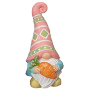 Easter Gnome Figurine - 6 Inch - Carrying a Carrot