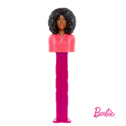 Pez Barbie Dispenser with 3 Candy rolls - Black Hair Barbie