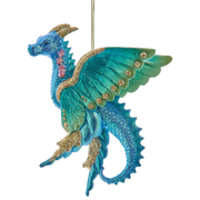 Iridescent Blue and Gold Dragon
