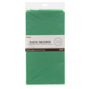 Plastic Table Cover - Rectangle - Emerald Green - 54 x 108 inches