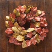 Burnished Magnolia Leaf Decor - 26" Wreath
