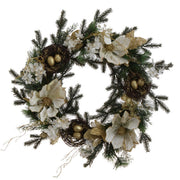 Iced Magnolia Wreath  - 22 Inch