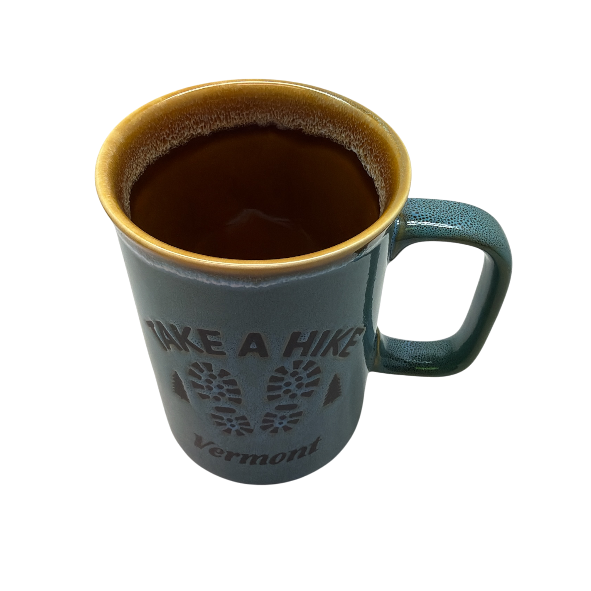 Take a Hike - Vermont - Drip Glaze Mug - Blue