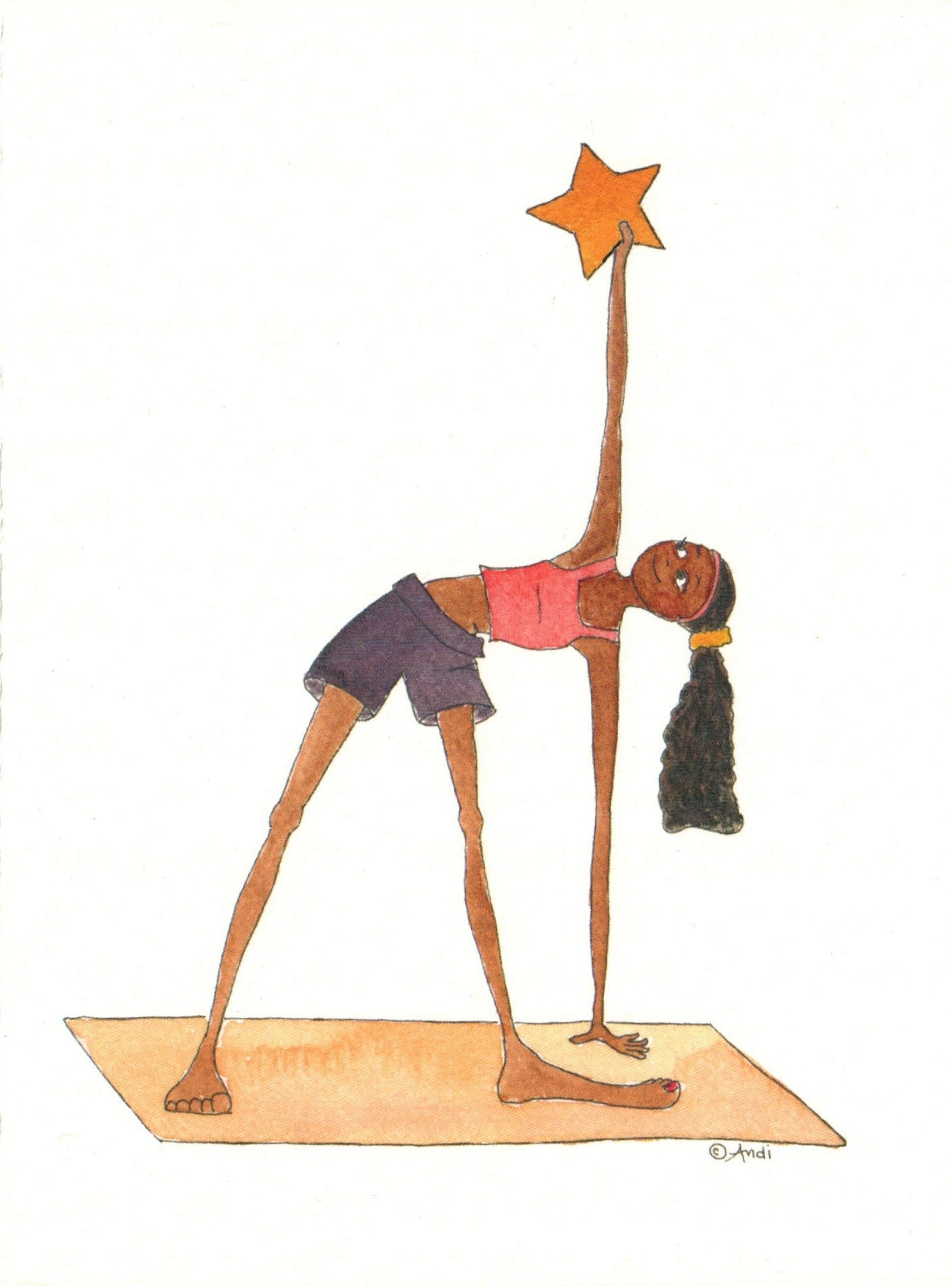 Andi's Yoga Girl Birthday Card