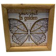 Your Soul Is Golden  - Butterfly Wall Plaque