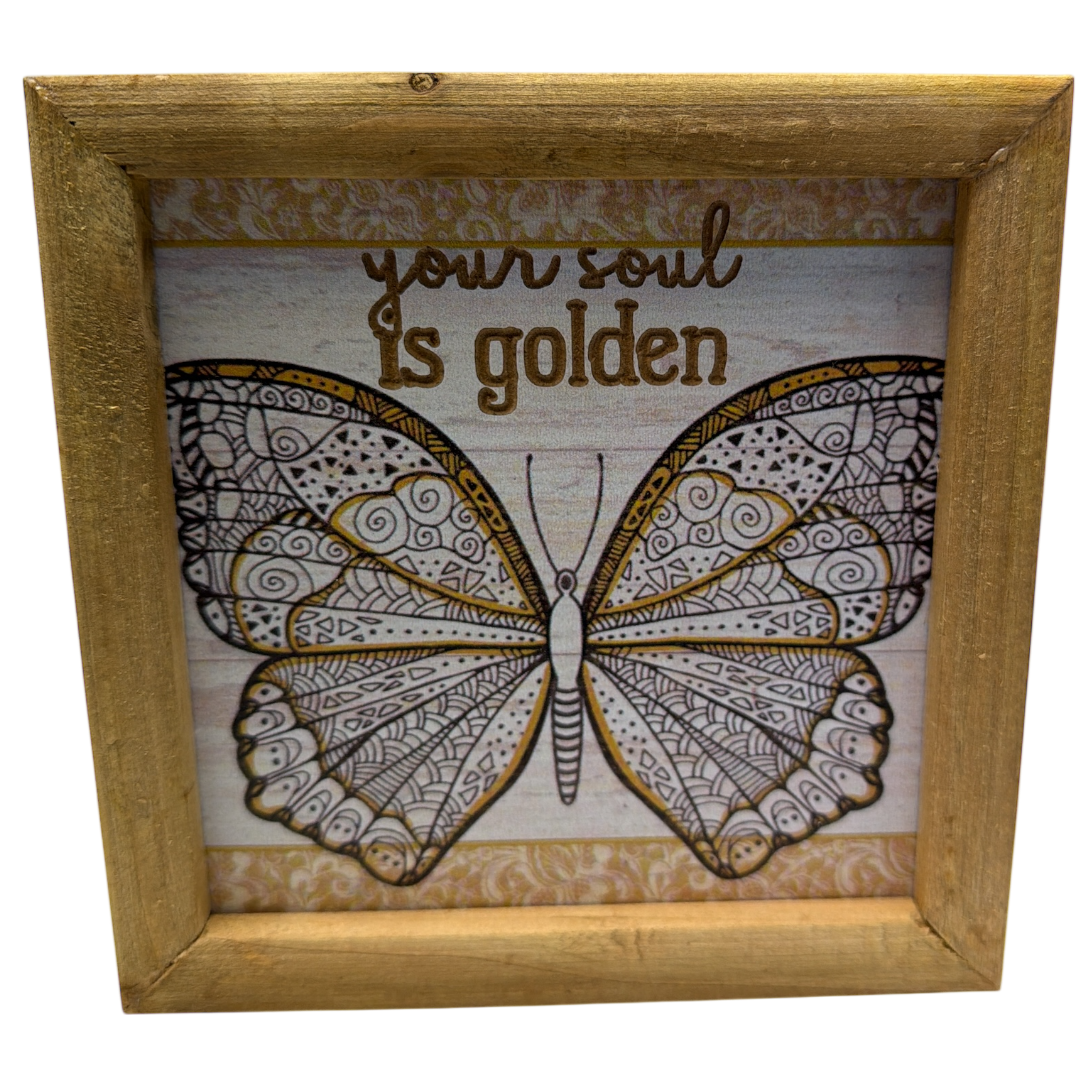 Your Soul Is Golden  - Butterfly Wall Plaque