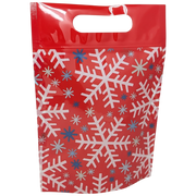 Resealable Treat Bags – Winter Snowflakes Design with Zipper (Set of 12)