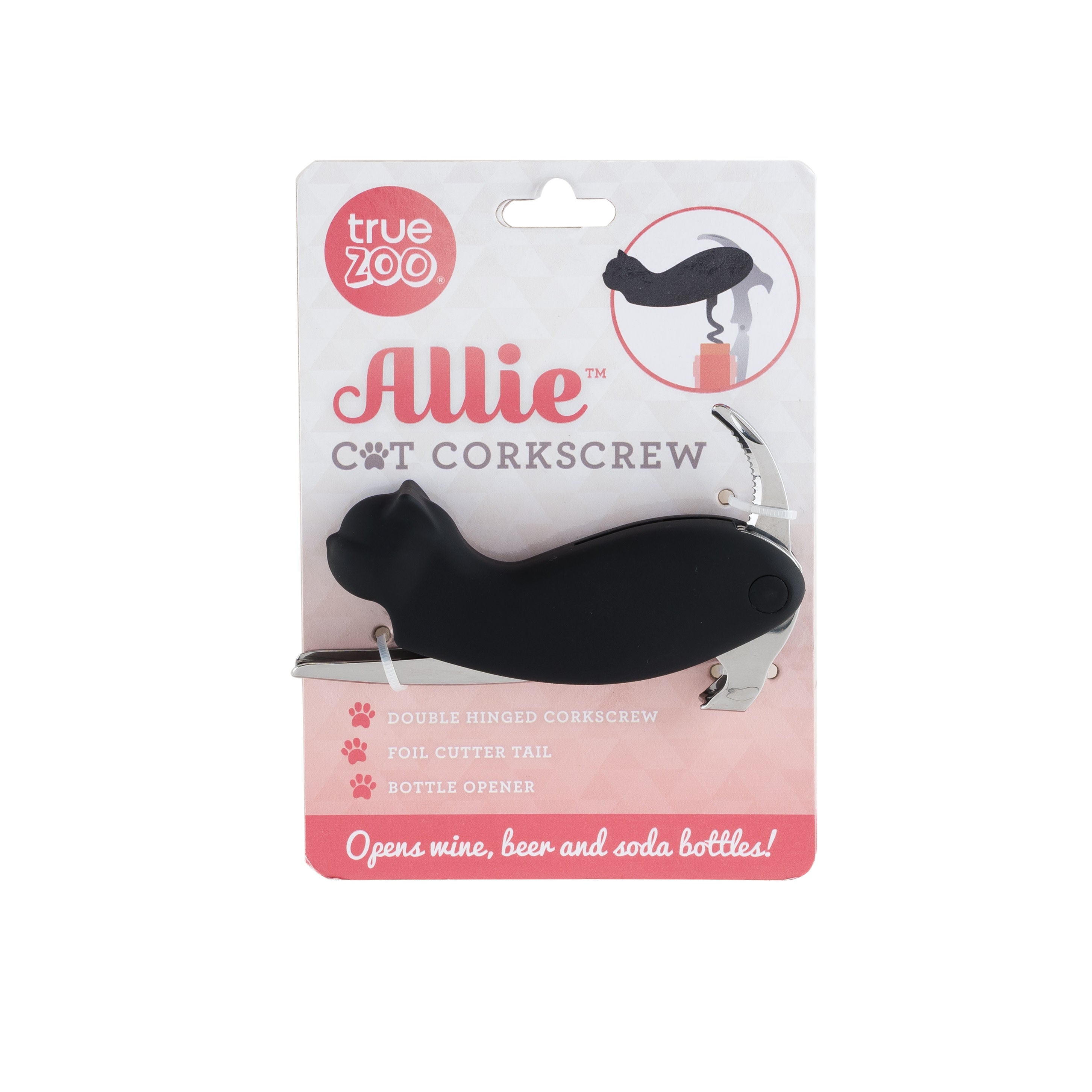 Corkscrew TrueZoo Allie Cat Double-Hinged by Homeportonline