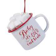 Hot Cocoa Mug with Marshmallows Ornament - Baby it's Cold Outside