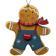 Gus's Festive Folk Spirit: Hand-Painted Plywood Ornament