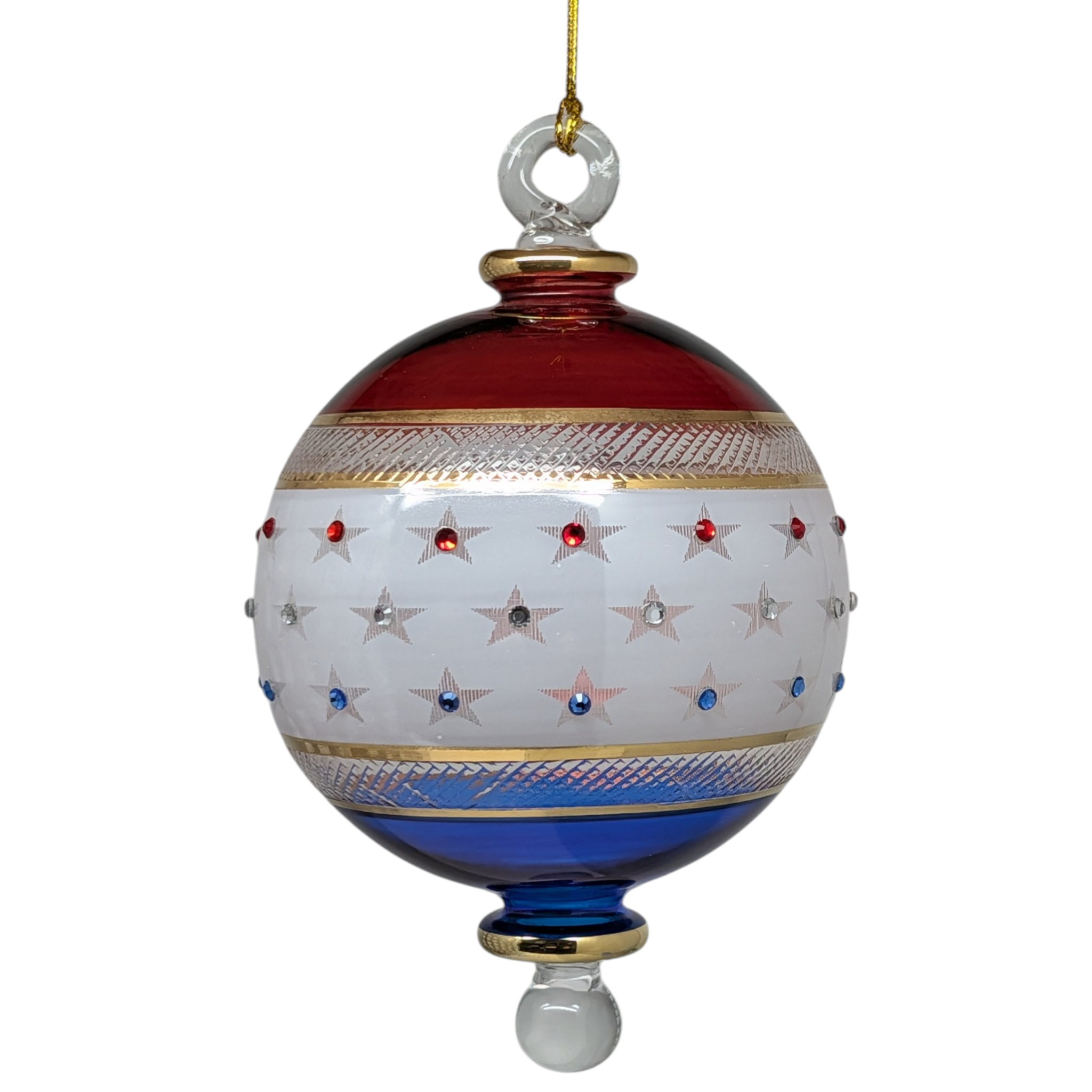 Stars & Stripes Forever: The Egyptian Glass Patriotic Star Globe Ornament