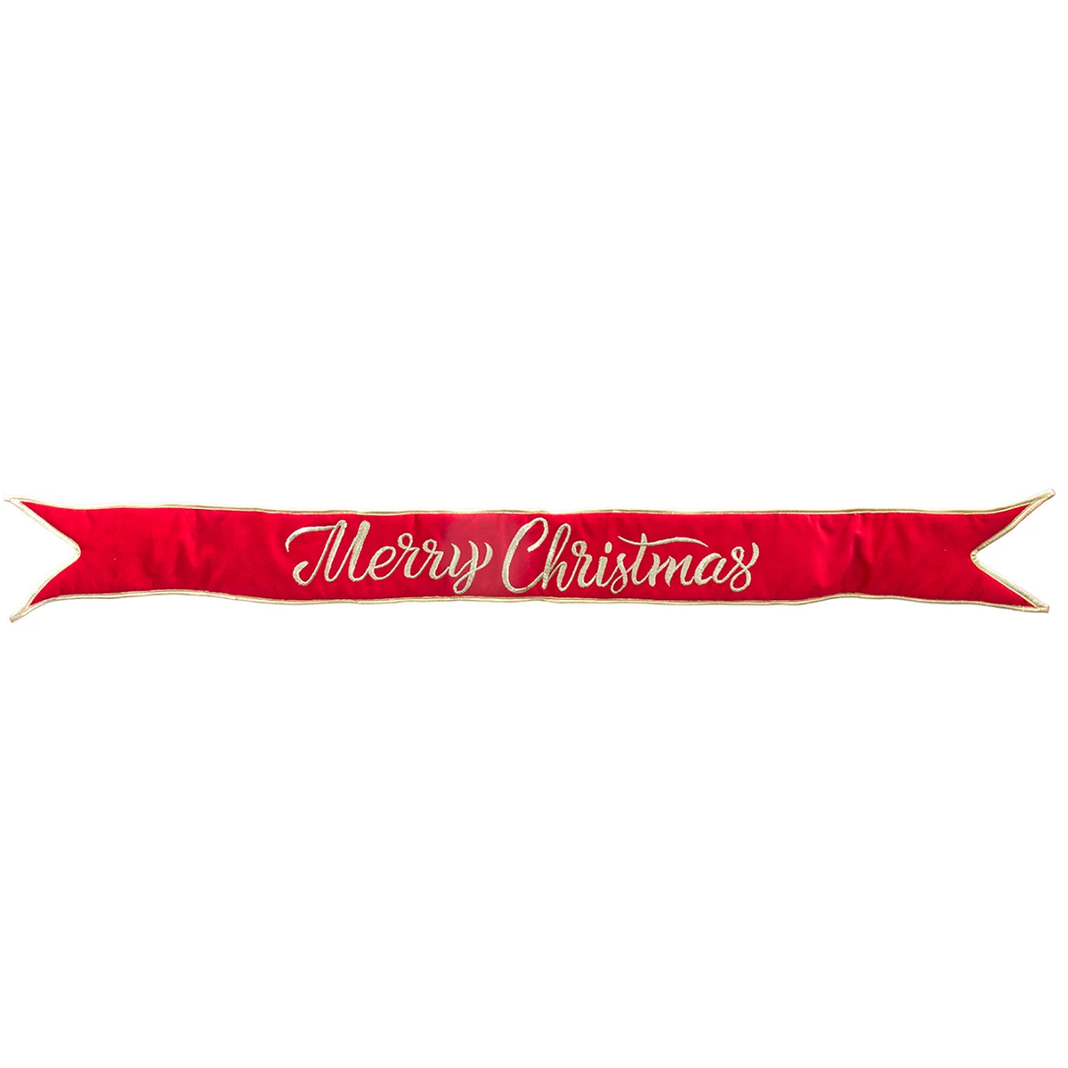 Red & Gold Merry Christmas Banner - 44 Inch