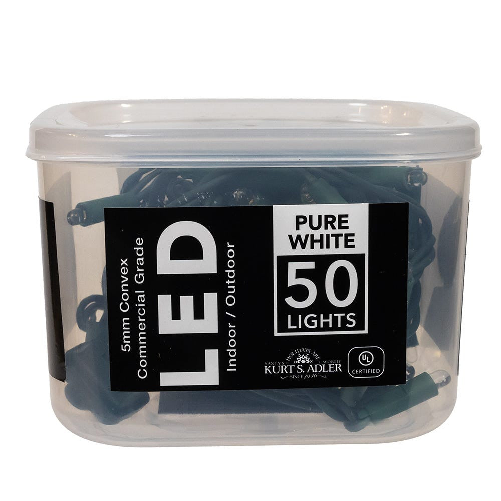 Pure White Convex 50 LED Light Set