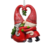 Gnomes under the Mistletoe Ornament