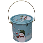 Gift Tin with Handle and Lid - Snowman