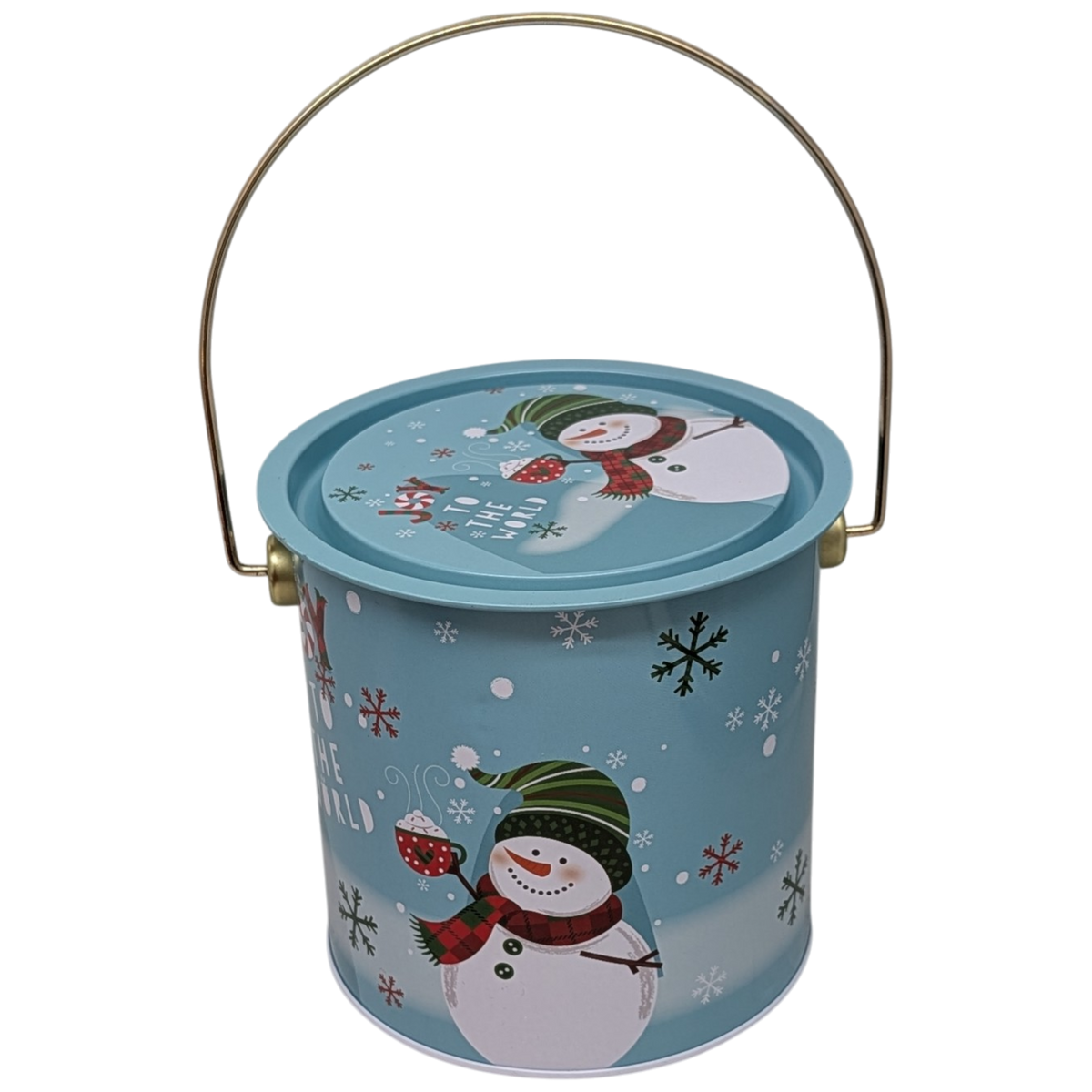 Gift Tin with Handle and Lid - Snowman