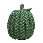 Cable Knit Look Harvest Pumpkins - Sage