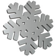Wood Snowflake Design Riser Silver