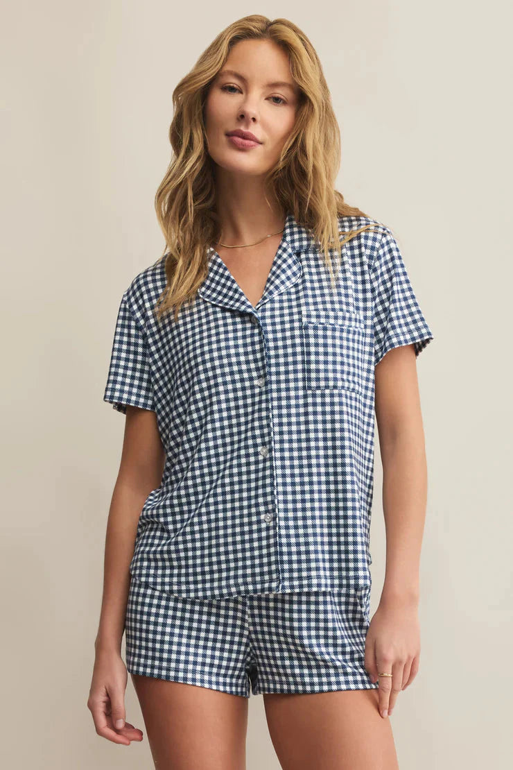 Z Supply Amy Gingham Top – Lightweight Cotton Summer Blouse by Dear Lucy