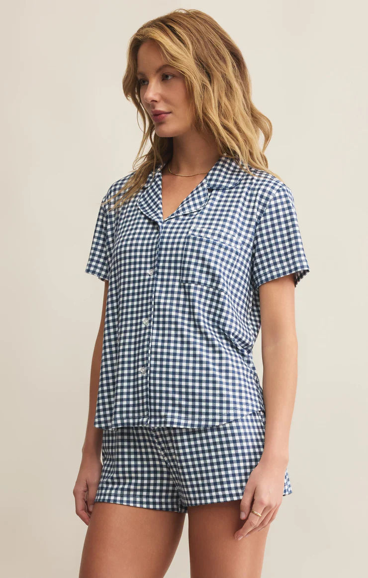 Z Supply Amy Gingham Top – Lightweight Cotton Summer Blouse by Dear Lucy