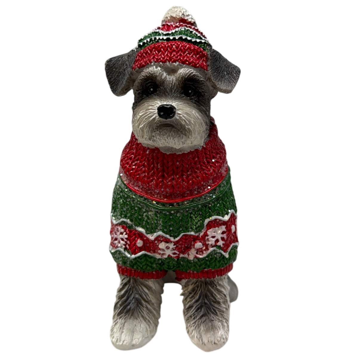 Schnauzer Holiday Figurine