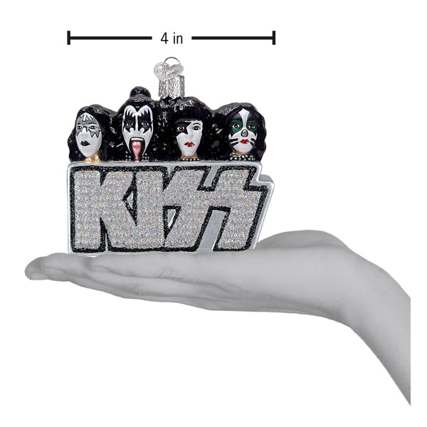 Kiss Band  Glass Ornament