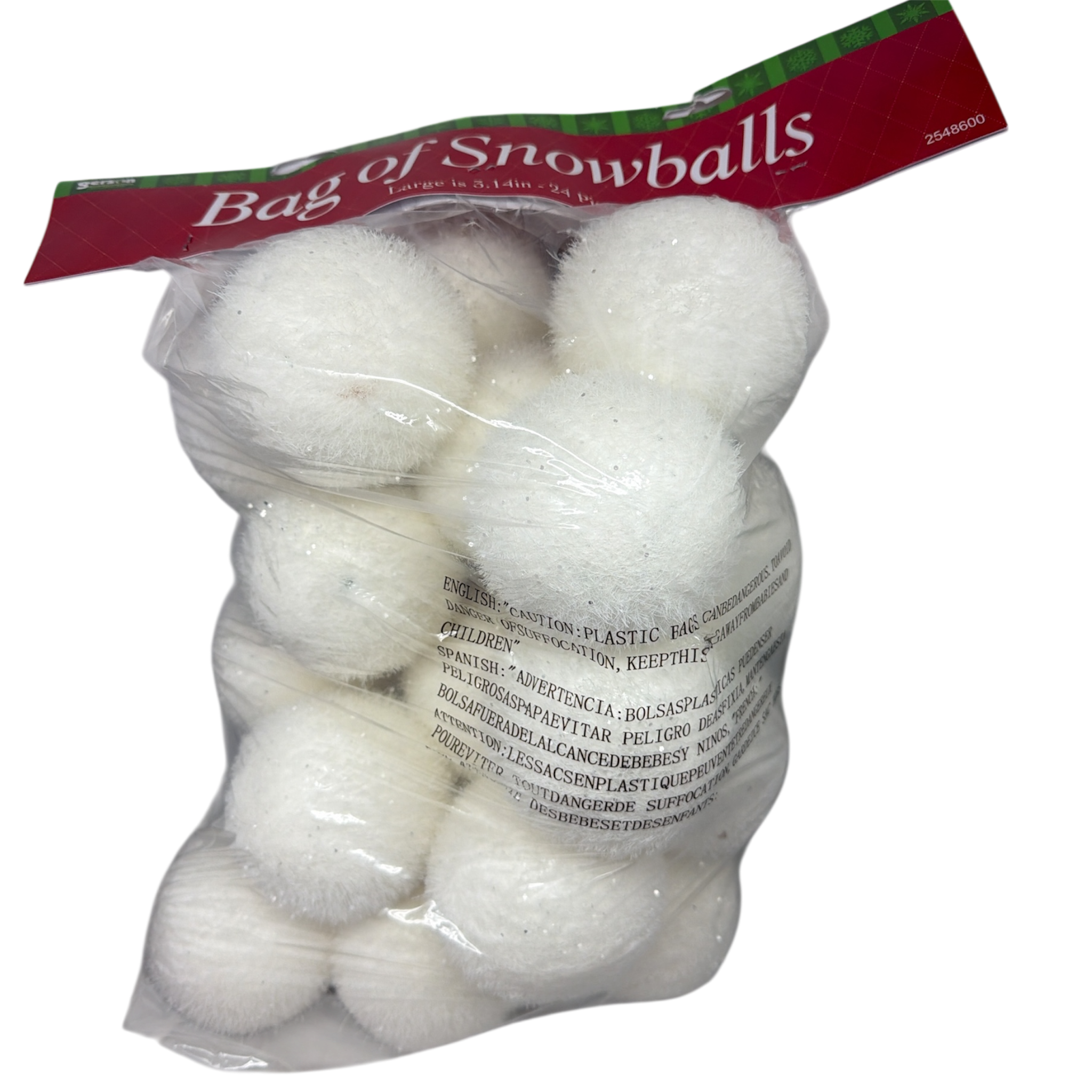 24-Pack of Realistic Winter Snowballs