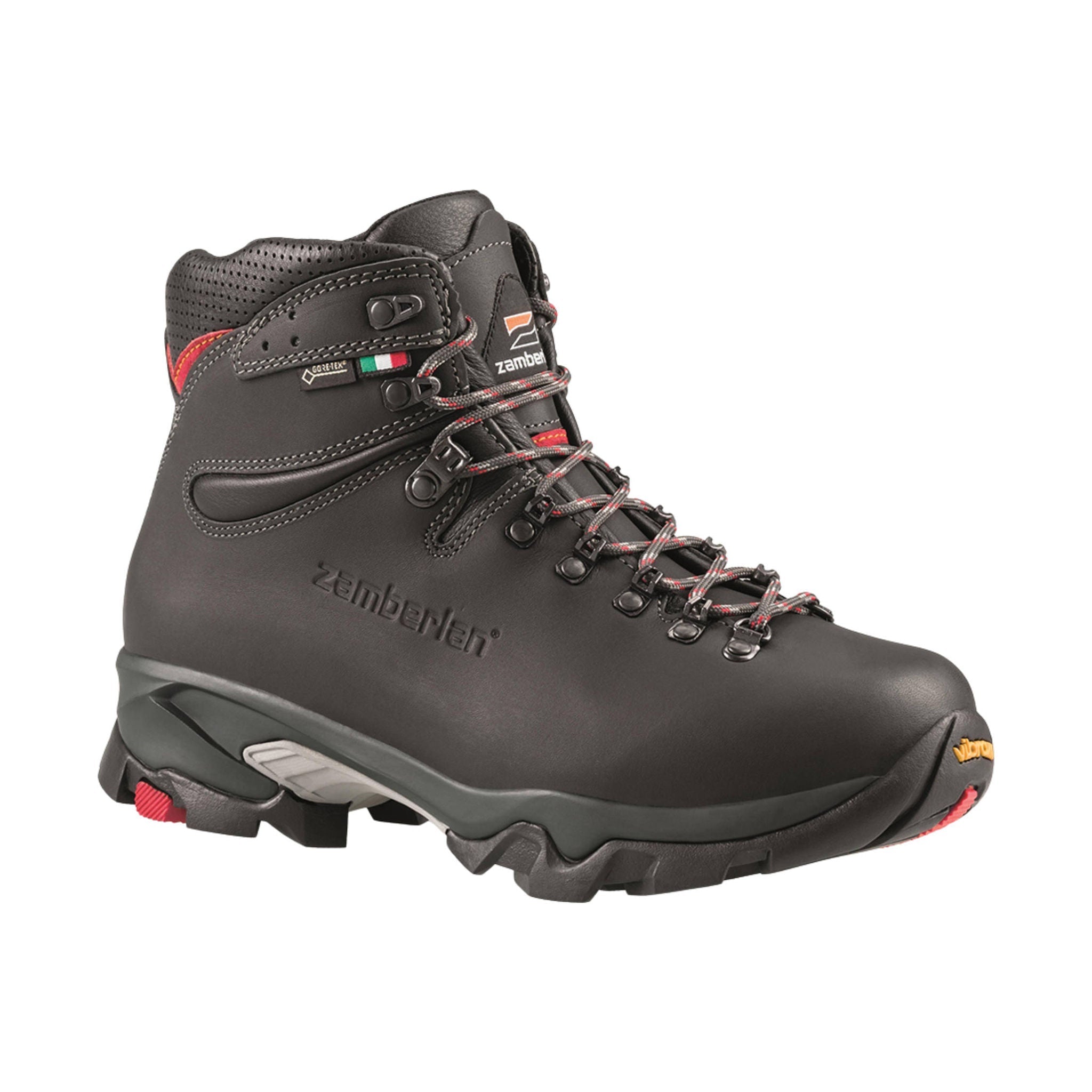 Zamberlan Men's Vioz GTX Hiking Boots - Dark Grey/Red by Lenny's Shoe & Apparel