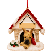 Ceramic Doghouse Ornament - Great Dane