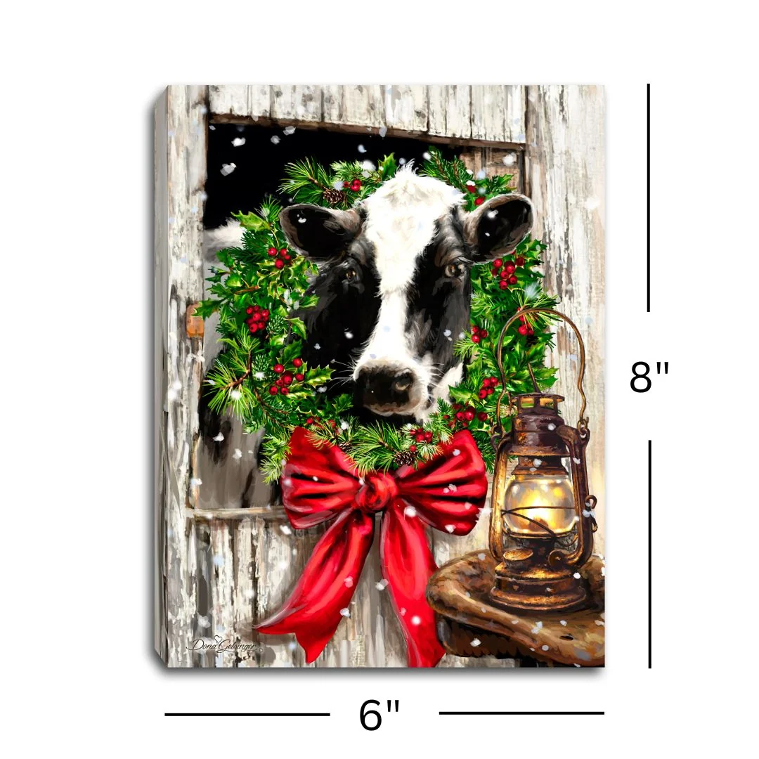 Lighted Easel Artwork - Christmas on the Farm