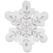 Glistening Snowflake Pillow - 16x18 inches