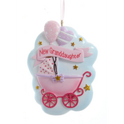 New Granddaughter Baby Stroller Ornament