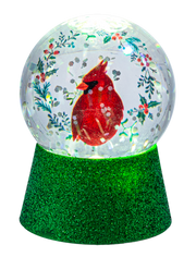 LED Light Up Cardinal with Holly Mini Shimmer