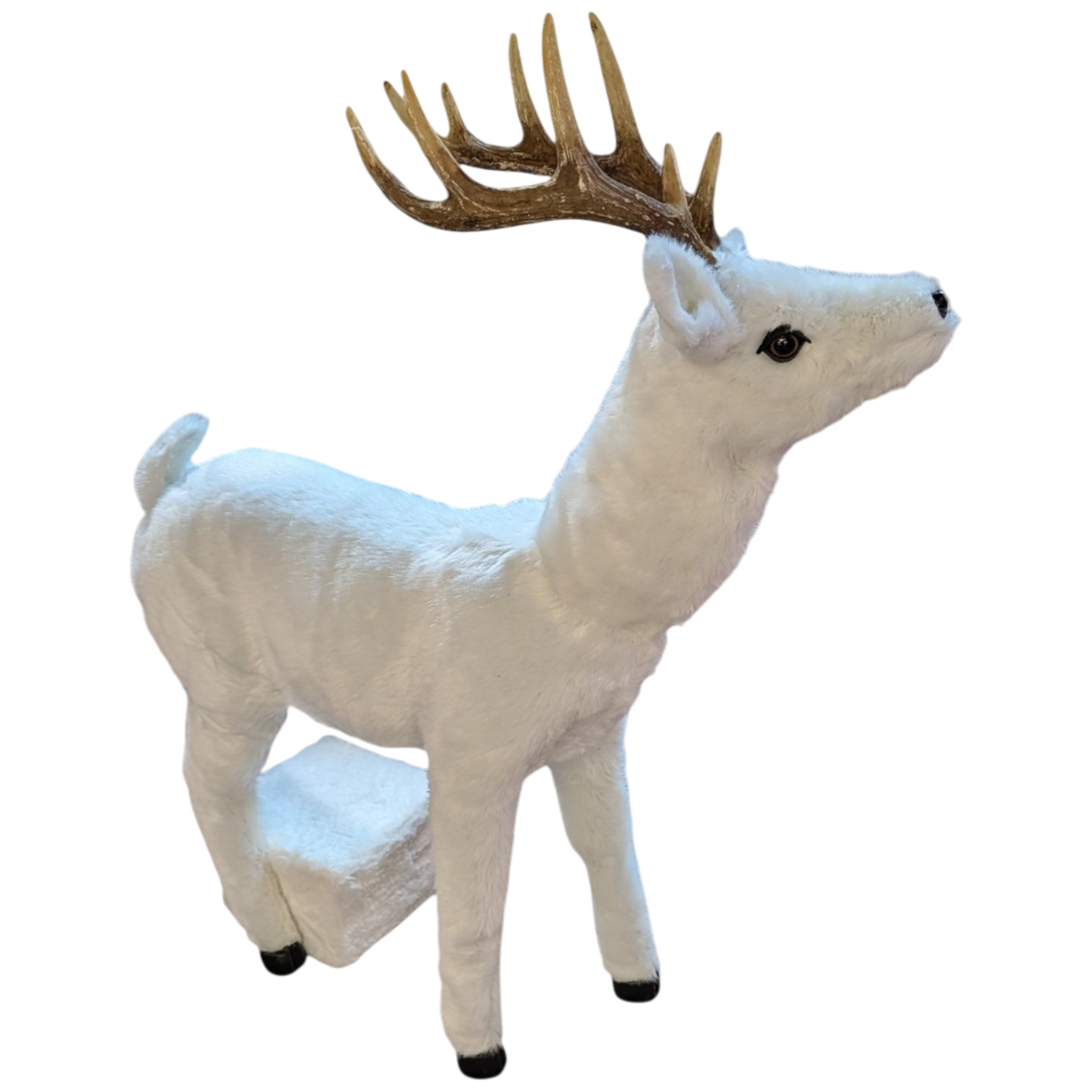 Animated Baby Deer with Music - 33 Inch - Snowy White
