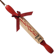 Wood Rolling Pin Ornament - Peace and Joy