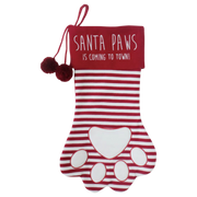 Cat's Paw Stocking - Embroidered -