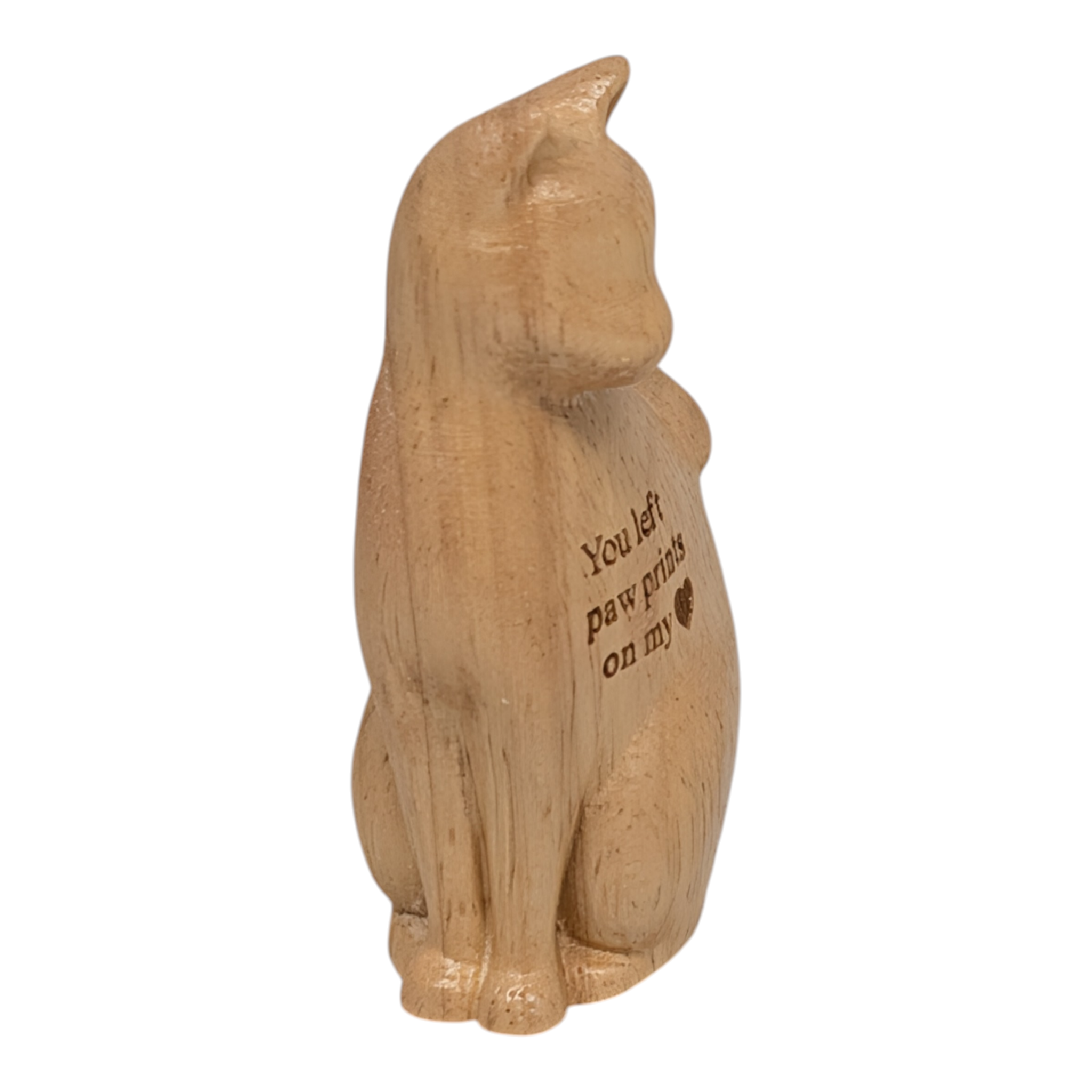 Wood Memorial Cat in Gift Box
