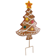 Gingerbread Christmas Tree Stake - 37 Inch
