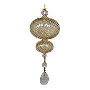 Warm Amber Swirled Finial Ornament
