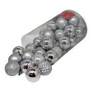 Ball Watch Shatterproof 40mm Ornaments - Set of 34 - Silver